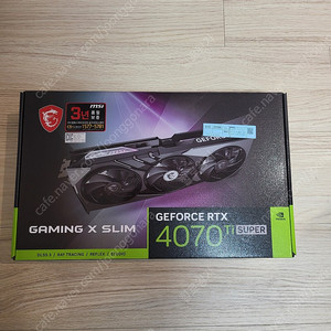 GeForce RTX 4070 Ti Super 게임 X 슬림 D6X 16GB 트라이프로져3 팝니다!