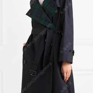 Burberry tartan Blackwatch check plaid trench coat 버버리 블랙와치 타탄 트렌치 초록체크 초록 체크 Green Plaid