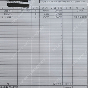 사무용 책상+의자+서랍 5개세트 일괄 75만원에 정리합니다 (50% 할인)