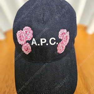 A.P.C 플라워 패턴 데님 모자