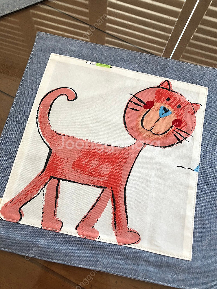 고양이 어린이 테이블매트 39*30 옵션 (블루, 레드...--9