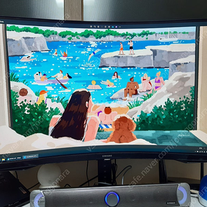 15만. 삼성 QHD 32인치 144Hz 오디세이 G5