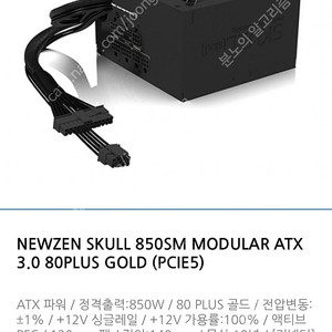 NEWZEN SKULL 850SM MODULAR ATX 3.0 80PLUS GOLD (PCIE5)