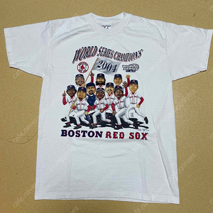 보스톤 레드 삭스 2004 월드시리즈 우승 기념 티셔츠 캐리커쳐 Majestic boston red sox 2004 world series champions caricature t