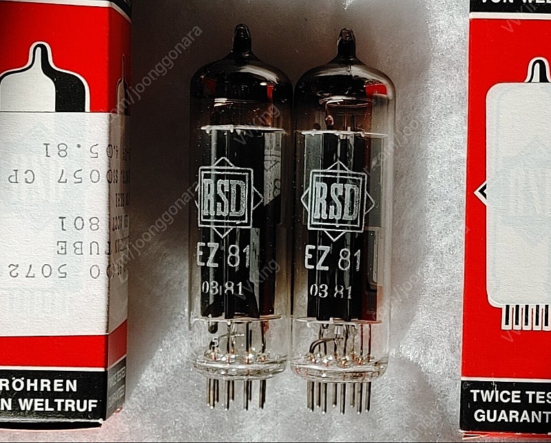 Mullard/RSD 멀라드 EZ81(6CA4) 정류관 메치페어 판매.