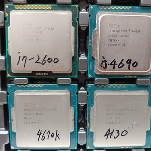 인텔 i7-2600, i5-4690, i5-4670K, i3-4130 CPU 판매합니다