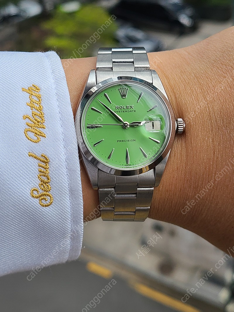 [정품] 롤렉스 오이스터데이트 그린 스텔라 빈티지 (Rolex Oysterdate Green Stella Dial Vintage)