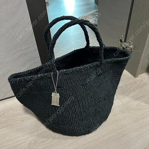 호와스 Sisal tote bag black 사이잘백 라지