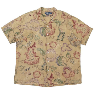 [L] 1990s Polo Ralph Lauren Linen Hawaiian Shirt 'Clayton' 폴로랄프로렌 린넨 하와이안 셔츠 클레이턴 알로하 90년대 빈티지