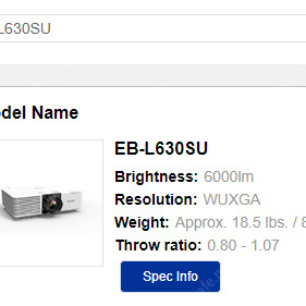 엡손 6000안시 레이저 프로젝터 EB-L630SU