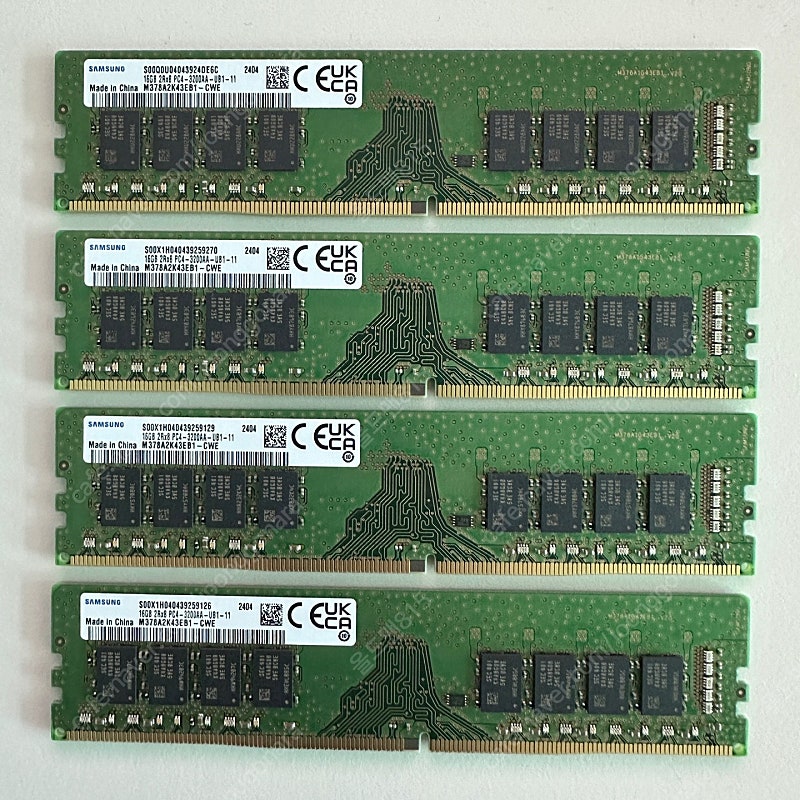 삼성 PC용 16기가 DDR4 3200MHz 램 팝니다