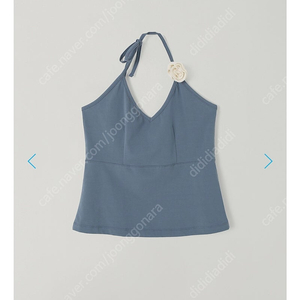 타낫 Halter corsage sleeveless top (blue)