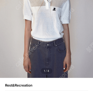 레스트앤레크레이션 로고 폴로 크롭 니트 RR LOGO POLO CROP KNIT