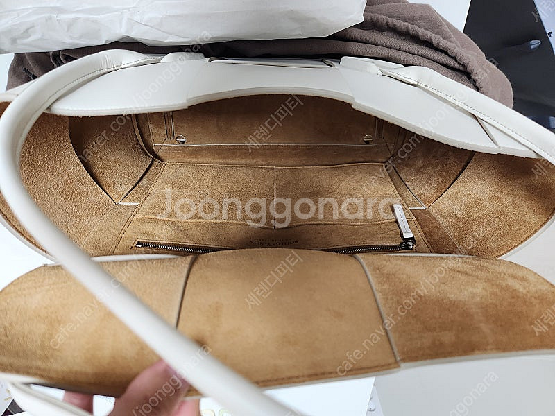 보테가베네타 아르코 토드백 화이트 정품 새 것--8
