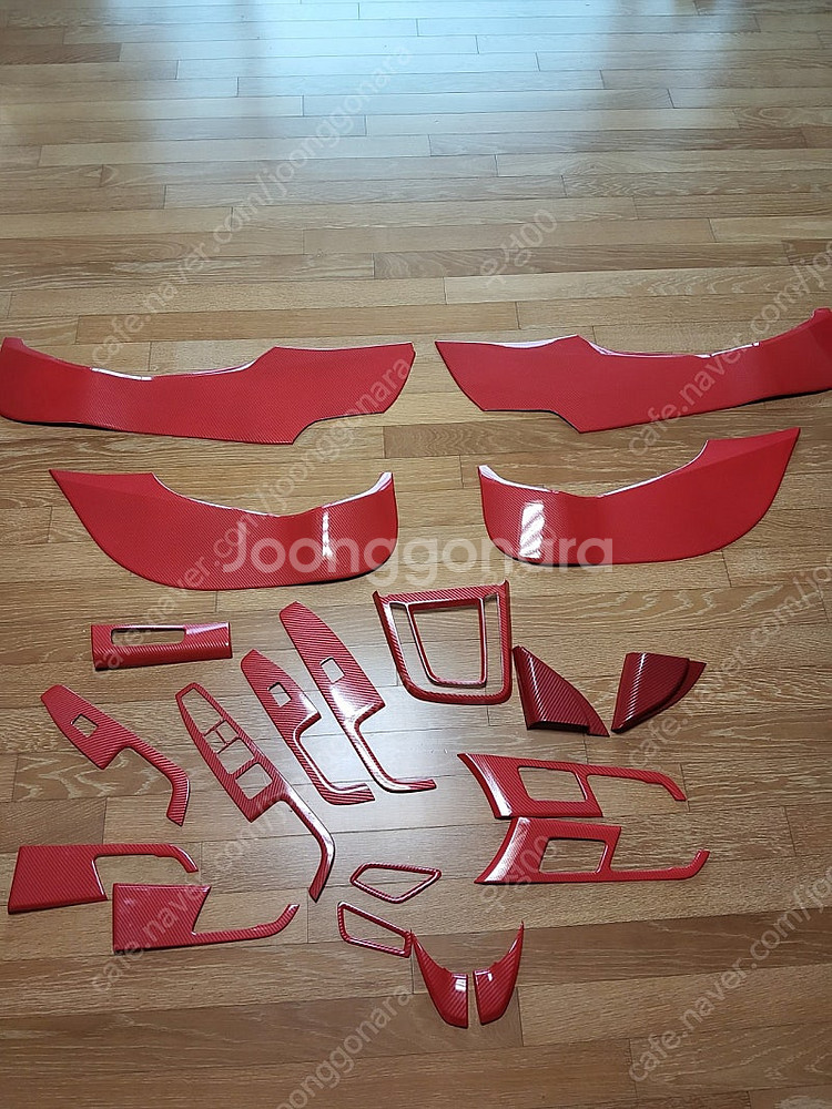 아반떼AD 실내 트림파츠 레드카본--0