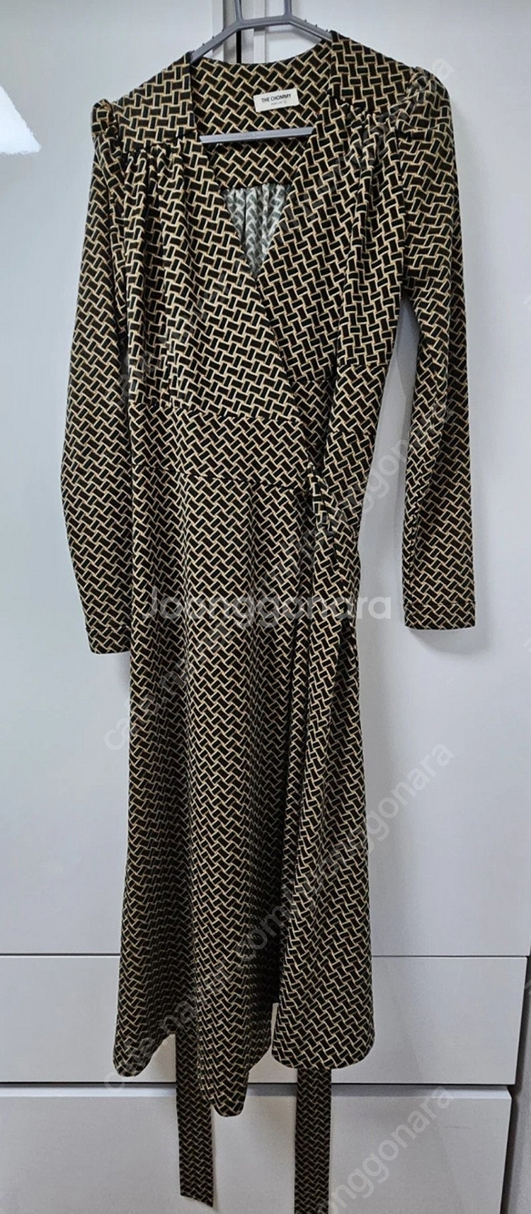 더춈미 랩 원피스 기하학 무늬 s사이즈 pvcs--0