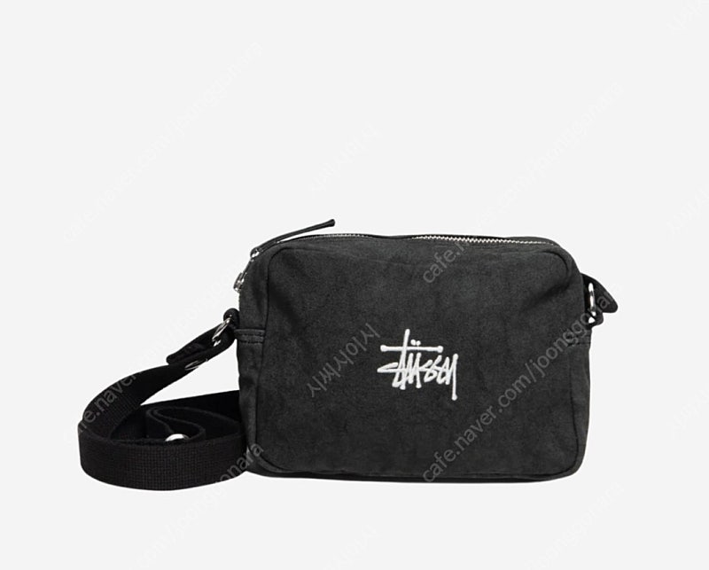 스투시 캔버스 사이드 파우치 워시드 블랙(Stussy Canvas Side Pouch Washed Black)