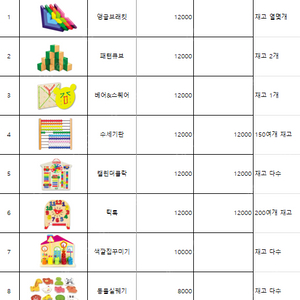 유아교구 창고이전으로 재고처분합니다. (최저가)