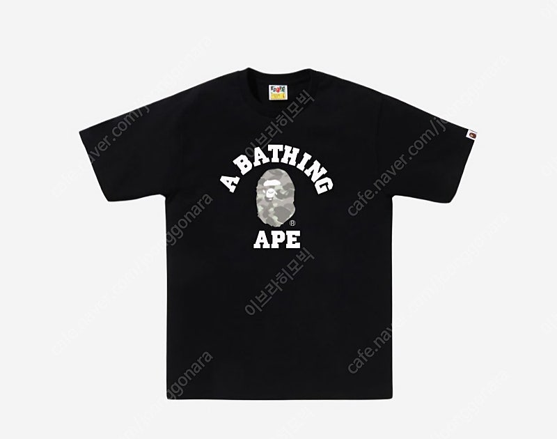 [베이프] 반팔티 XL 사이즈 (BAPE City Camo College T-Shirt Black)