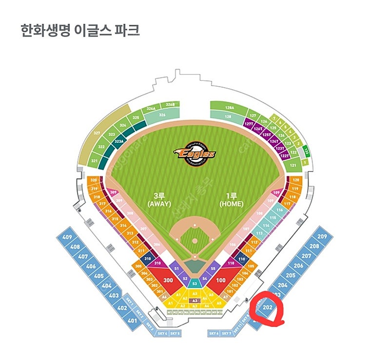 6/15 토 한화 SSG 1루 내야지정석(2층) 2/4연석 장당 2.5만