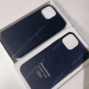 [새상품] 아이폰 13 미니 정품 가죽케이스 / 미드나이트, 다크체리, 세콰이아그린 팝니다