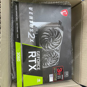 MSI 지포스 RTX 3060 벤투스 OC 12GB 판매합니다(미사용)