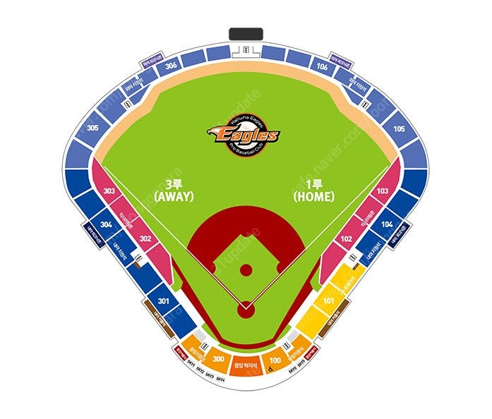 6월 18일(화) 한화이글스 VS 키움히어로즈 3루 외야지정석 2연석