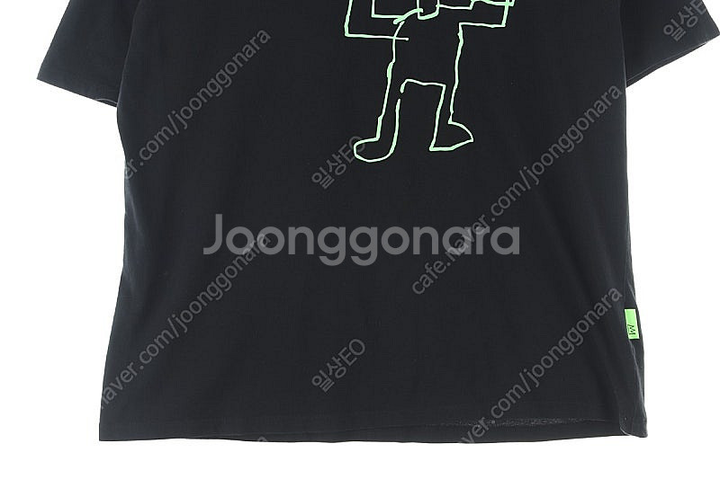 (XL) 바스키아 반팔 티셔츠 블랙 올드스쿨 프린팅 루...--3