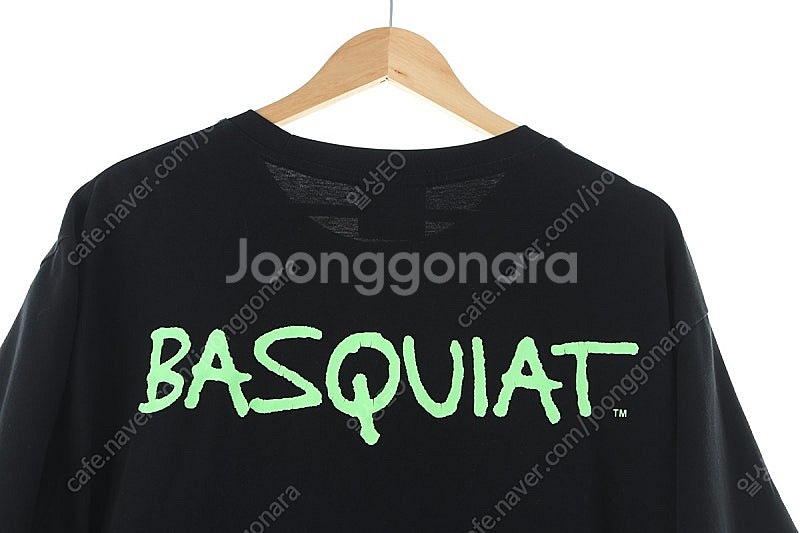 (XL) 바스키아 반팔 티셔츠 블랙 올드스쿨 프린팅 루...--7