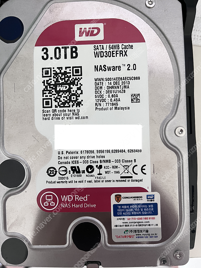 WD red 3tb, 4tb (nas용) 팜니다