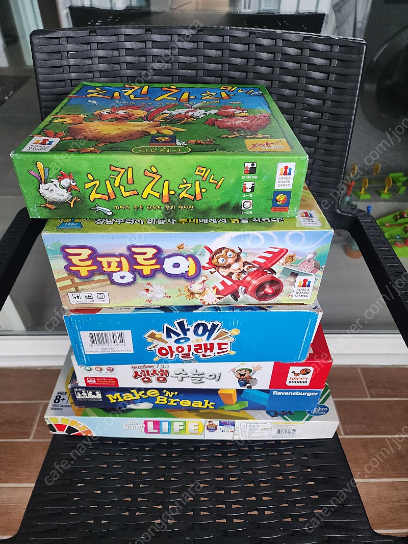 보드게임(치킨차차, 루핑루이, 상어아일랜드, 셈셈수놀이, Make 'N' Break, the Game of LIFE) 6종 중고 판매