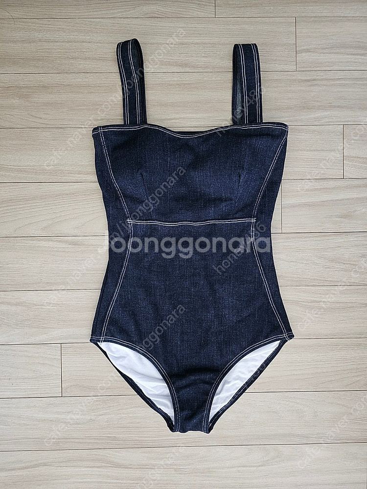 [시착만 한 새제품]아그넬 데님 모노키니+데님 스커트 M사이즈--3