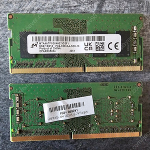 [대구/택배] HP정품 DDR4 PC4-3200 노트북램 8GB 2개