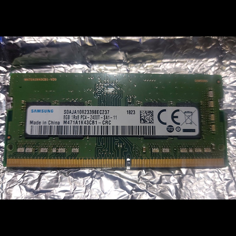 삼성 노트북 8GB RAM DDR4 2400 하자품?