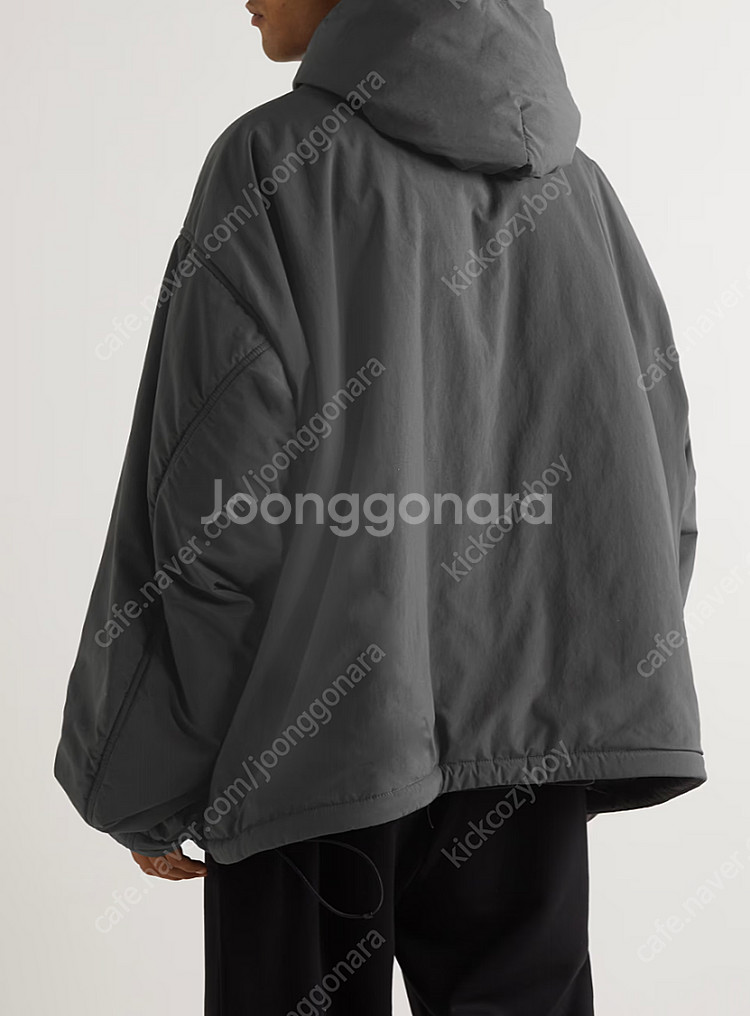 [2] 발렌시아가 스포티비 패디드 후드 봄버 챠콜--2