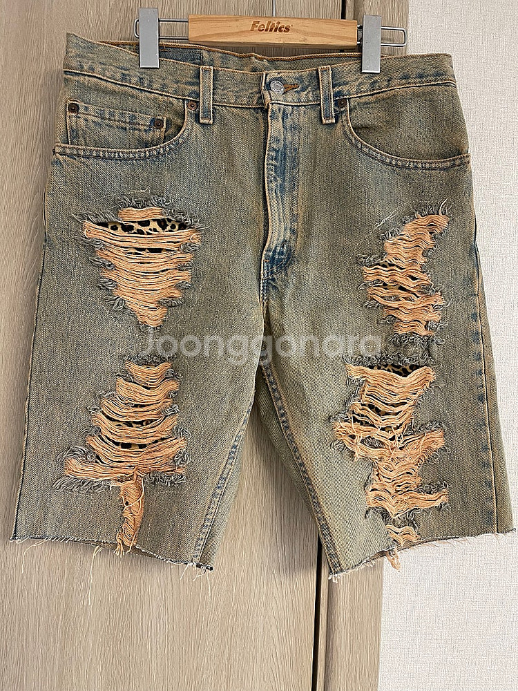 리바이스 made in USA 505 리메이크 호피 청...--0