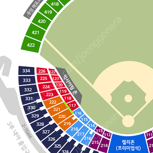 6/14금 롯데 LG 잠실구장 3루 네이비석 응원단상쪽 331블록 우측통로 2연석