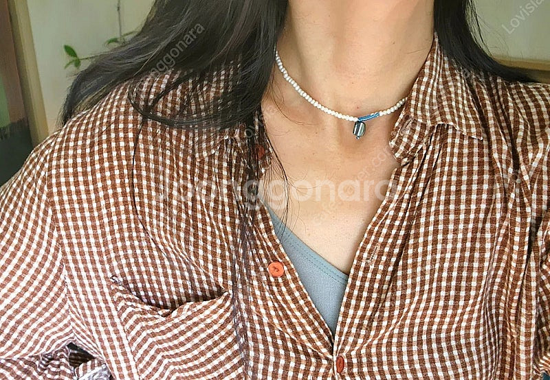 담수진주 비드쵸커 목걸이겸 팔찌--1