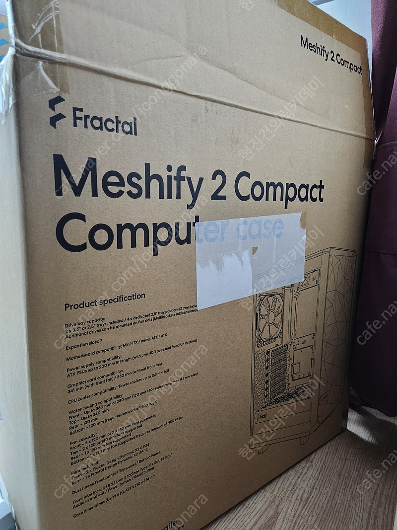 프랙탈 디자인 Meshify 2 Compact Light 강화유리 블랙 케이스
