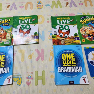 어학원 읽기 말하기 문법 아동 어린이 영어 워크북 문제집,READING Live 30 2, Everyone speak kids 2, One 포인트 GRAMMAR starter 1