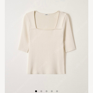 게드 SQUARE NECK RIBBED KNIT - IVORY