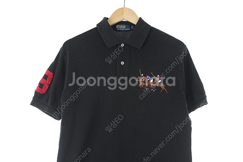 (S) 폴로 랄프로렌 반팔 카라 티셔츠 블랙 빅포니 아...--2
