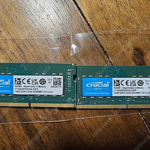 마이크론 노트북 DDR4 Crucial 16GB 2개