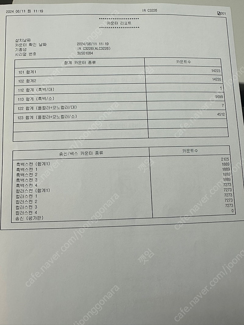 캐논 IRC3226 중고기기 판매합니다 ( 팩스포함)