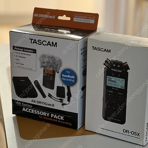 타스캠 DR-05X TASCAM 레코더 + AK-DR11Gmk2 악세사리 킷 일괄 판매합니다