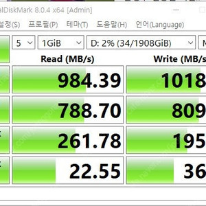 택배비 포함 cf express type b diy + sn 740 2230 2tb CF익스프레스 B타입 다이 2테라​sn740 2tb ​