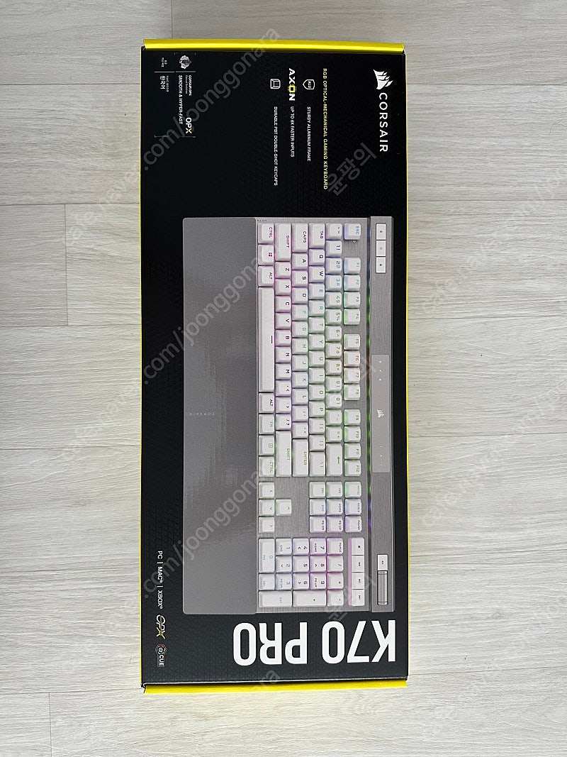 커세어 k70 pro rgb white 미개봉