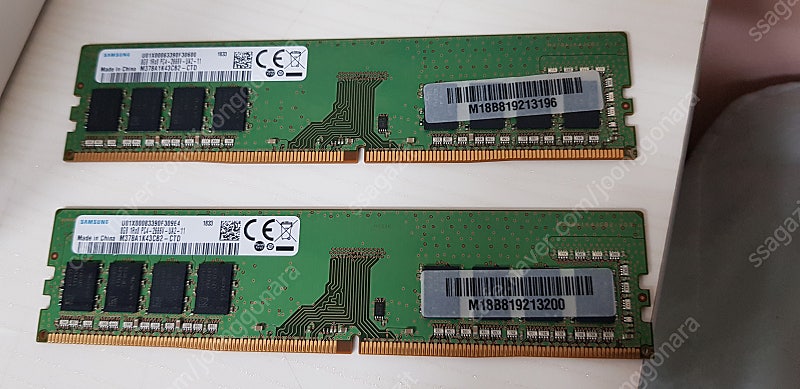 (개인, 중고) 삼성 DDR4 2666V 8G × 2개