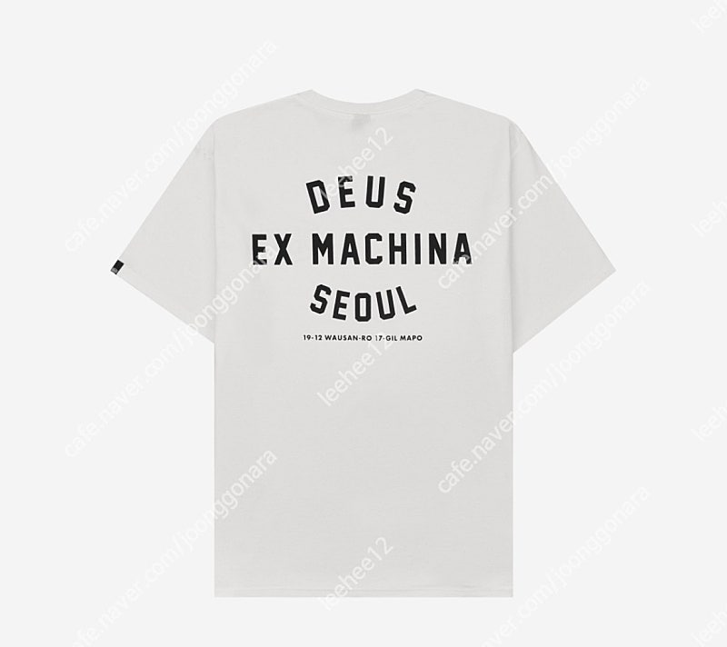 M L XL 데우스 EX 마키나 서울 컬리지 반팔 화이트 미개봉 미시착 새상품