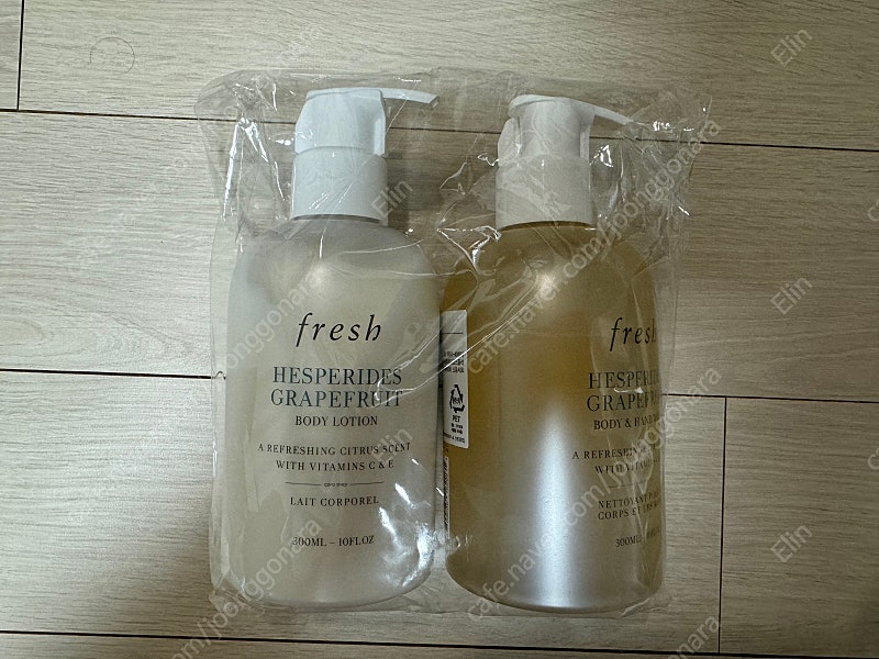 Fresh 프레쉬 헤스페리데스 바디 앤 핸드 워시와 바디 로션 300ml 세트 (미개봉)